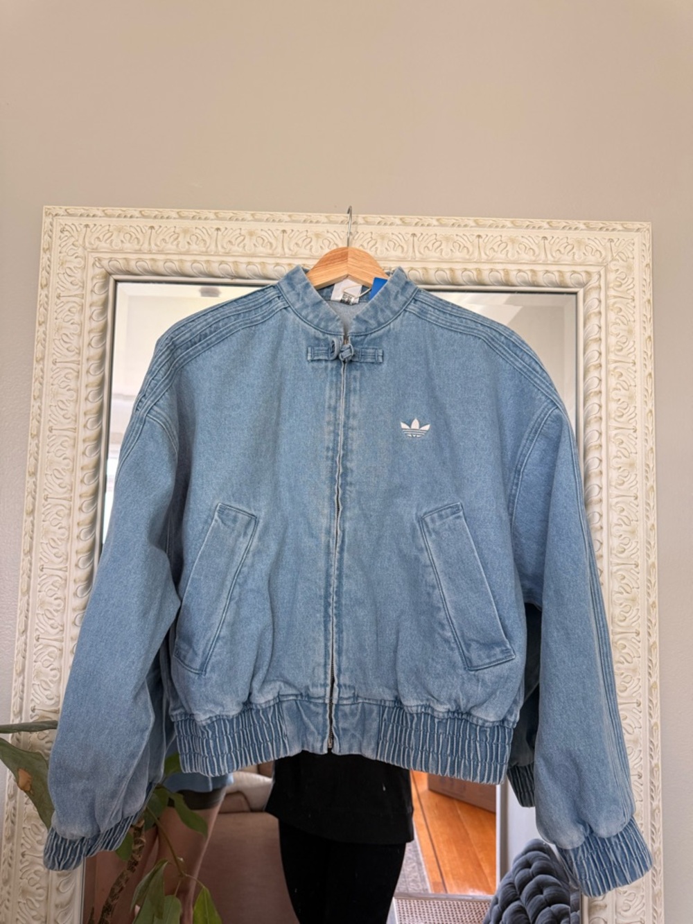 adidas Women’s Light Blue Denim Jacket - RARE